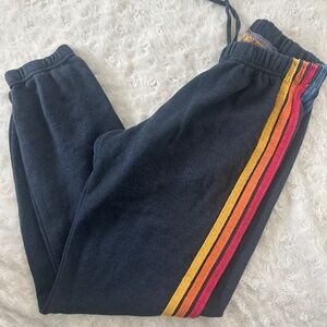 Aviator Nation 5 stripe sweat pants